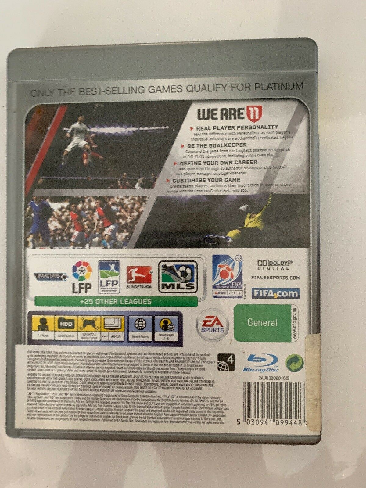 FIFA 11 PLATINUM -  Sony Playstation 3 PS3 Game PAL + Booklet