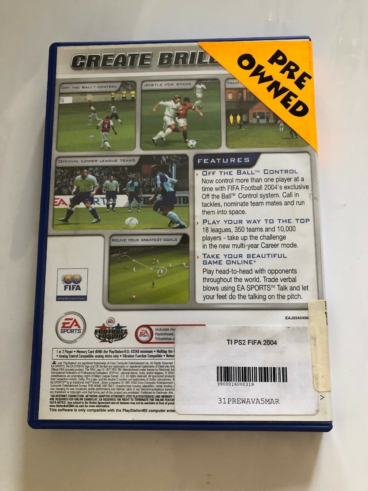FIFA Football 2004 EA (Sony PlayStation 2) Soccer Sports