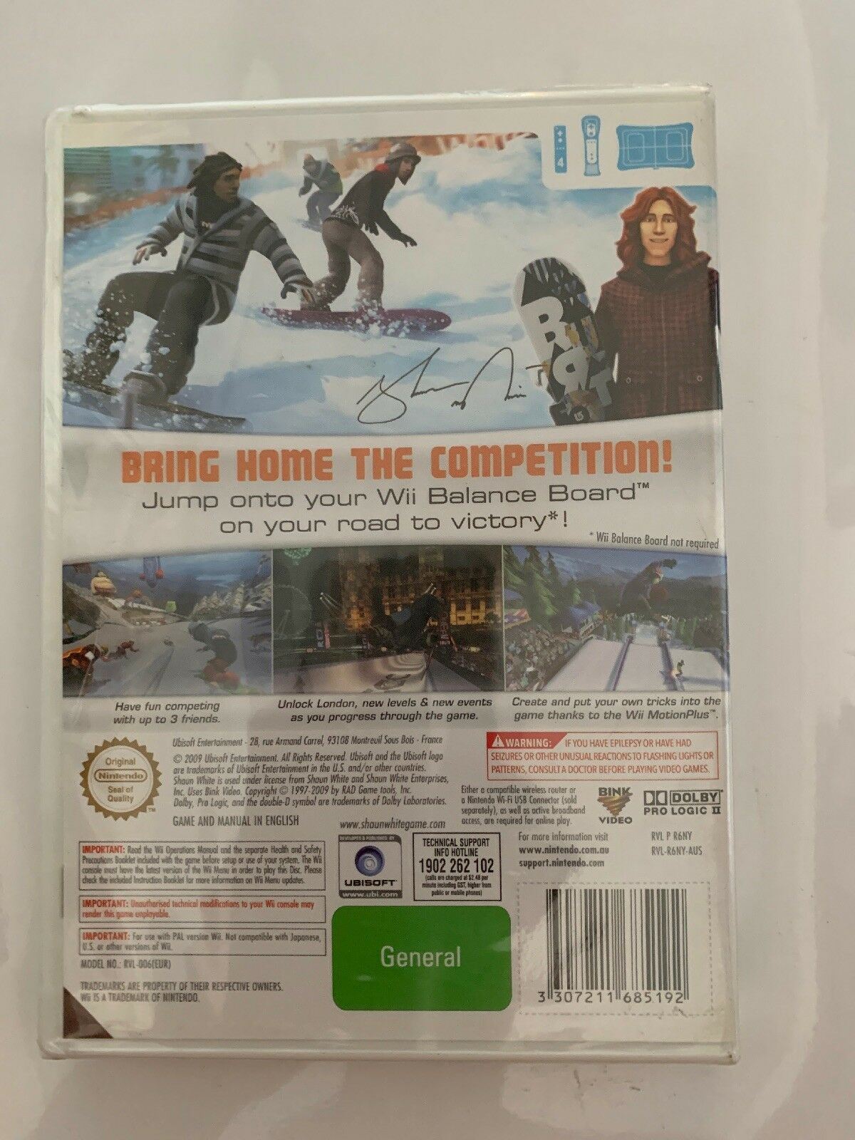 *New Sealed* Shaun White Snowboarding: World Stage - Nintendo Wii PAL Game