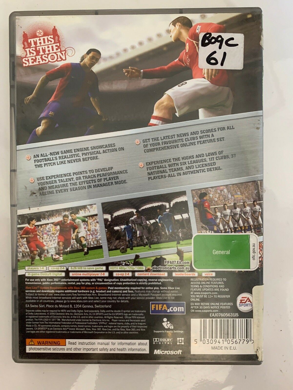 FIFA 07 - Microsoft Xbox 360 PAL Game with Manual