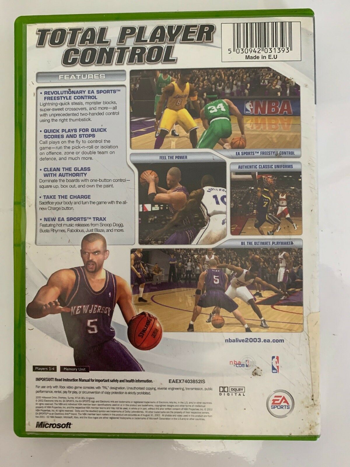 NBA Live 2003 - Microsoft Xbox Original PAL Basketball Game