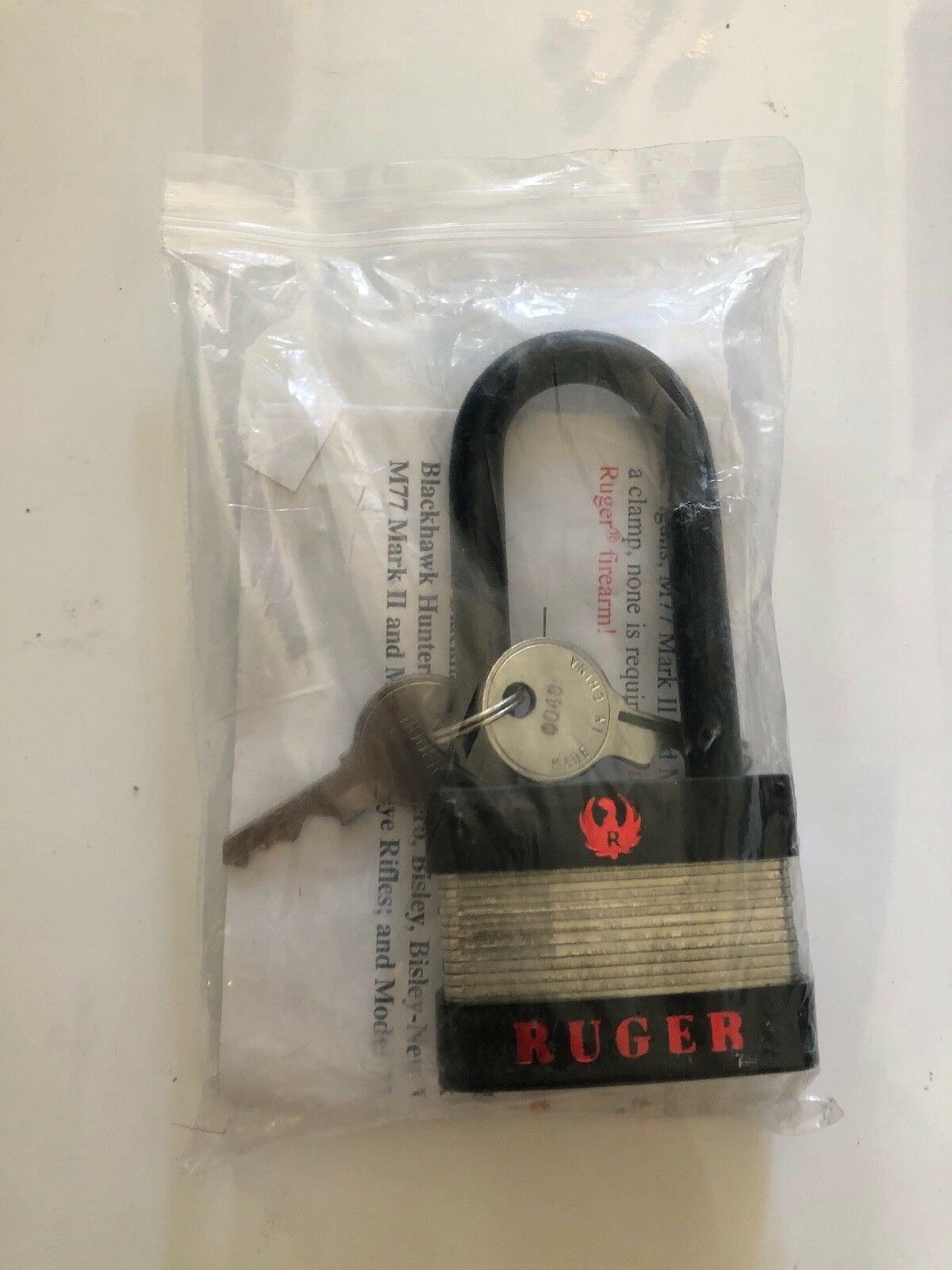 New! Ruger 5025 Cable Lock Gun Pistol Rifle Locks Padlock 2 Keys - Free Shipping