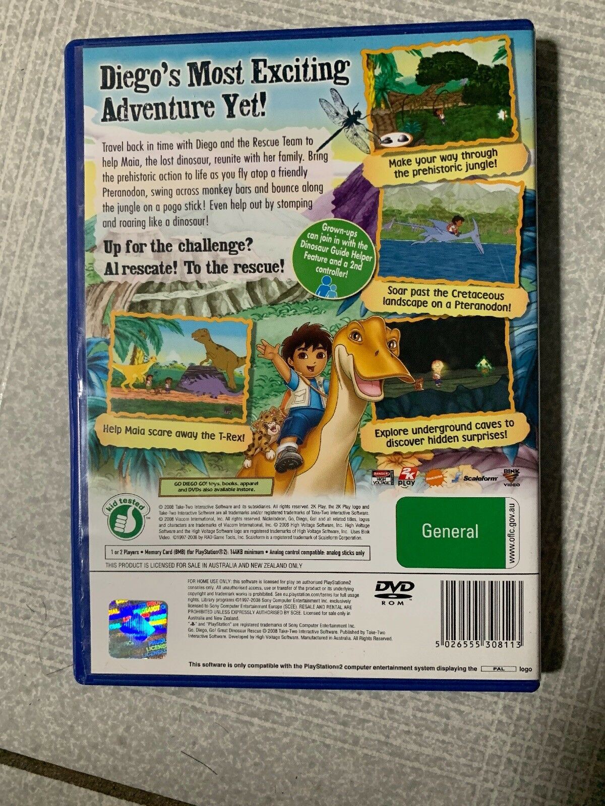 Go, Diego, Go! Great Dinosaur Rescue - PlayStation PS2 PAL Game with Manual