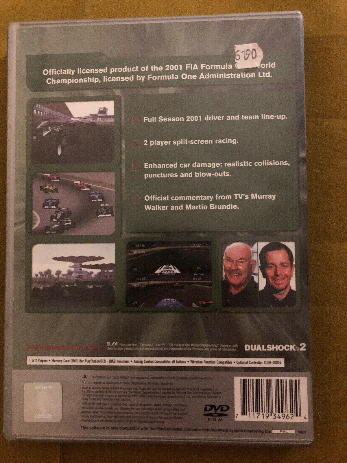 Formula One 2001 - PS2 Playstation 2 PAL F1 Racing Game