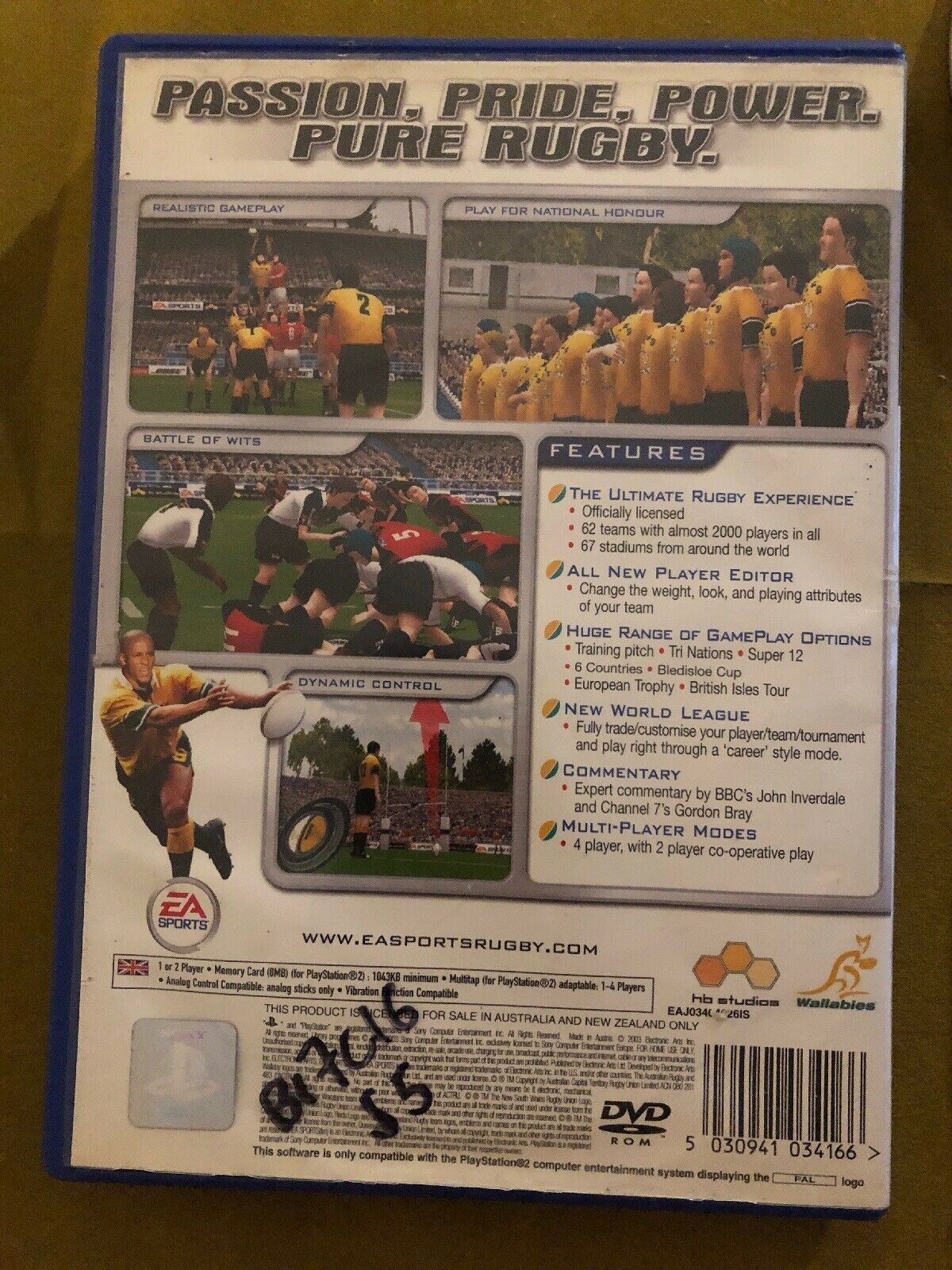 Rugby 2004 - Sony Playstation 2 PS2 PAL Game w Manual