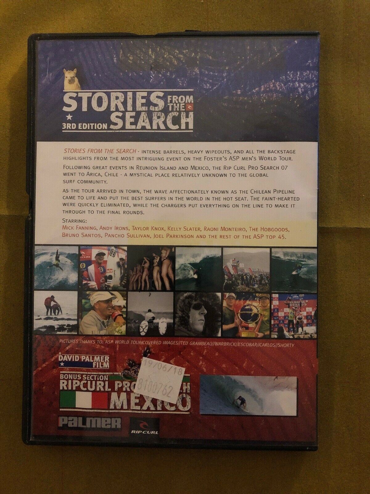 Ripcurl Pro Search 3rd Ed (DVD) Classic Surf Stories Chile 2007