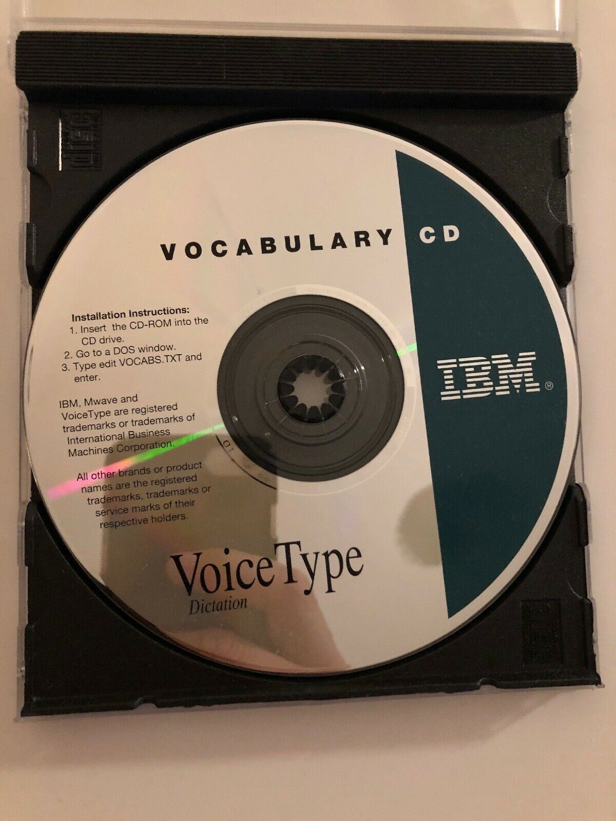 **RARE** IBM VoiceType Dictation CD-ROM Vocabulary CD IBM PC DOS