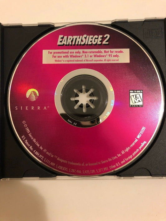 Earth Siege 2 - PC 1995 CD-ROM Action Mech Game