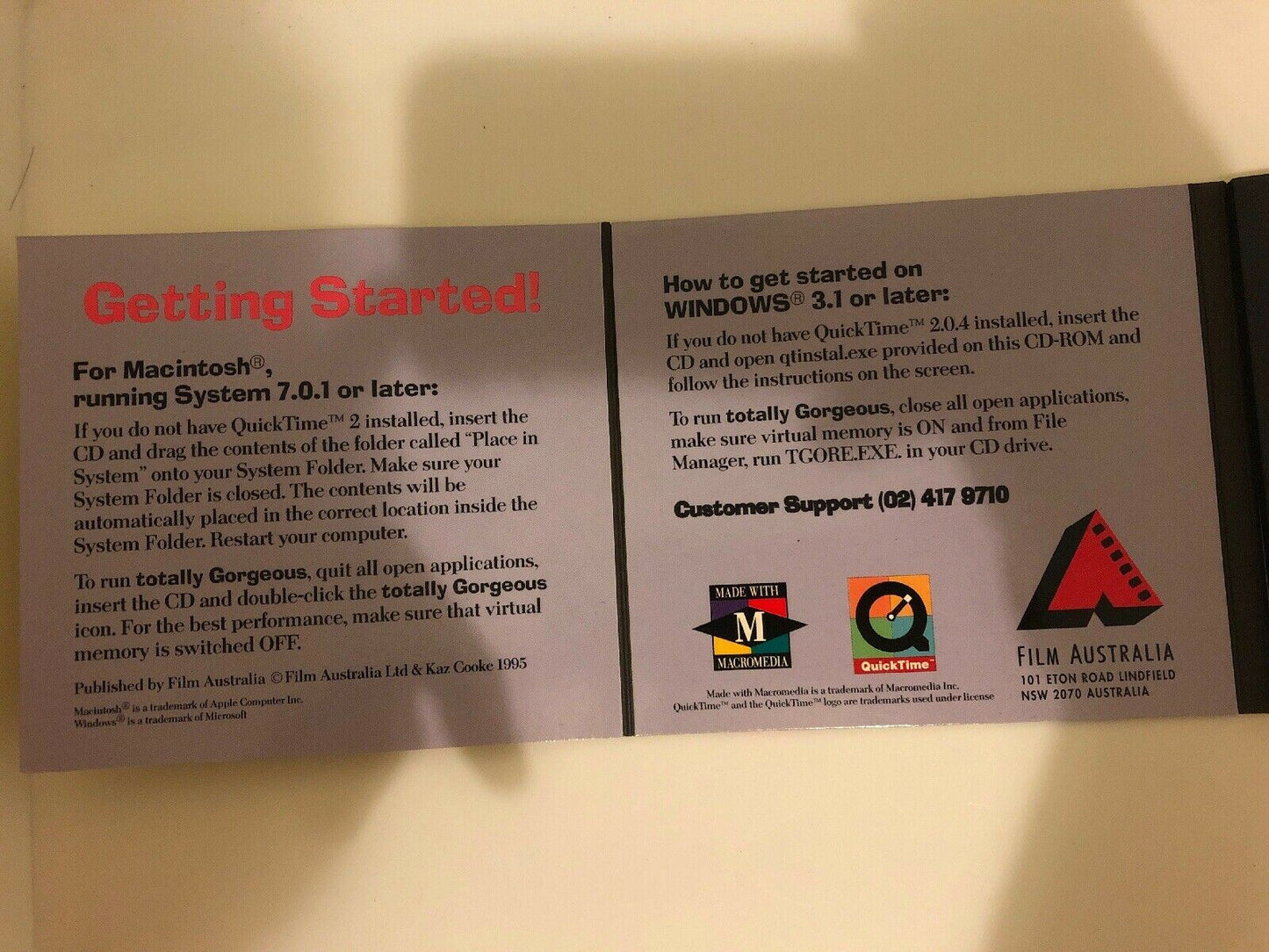 *RARE* Totally Gorgeous The CD-ROM 1995 Kaz Cooke Windows 3.1 & Mac