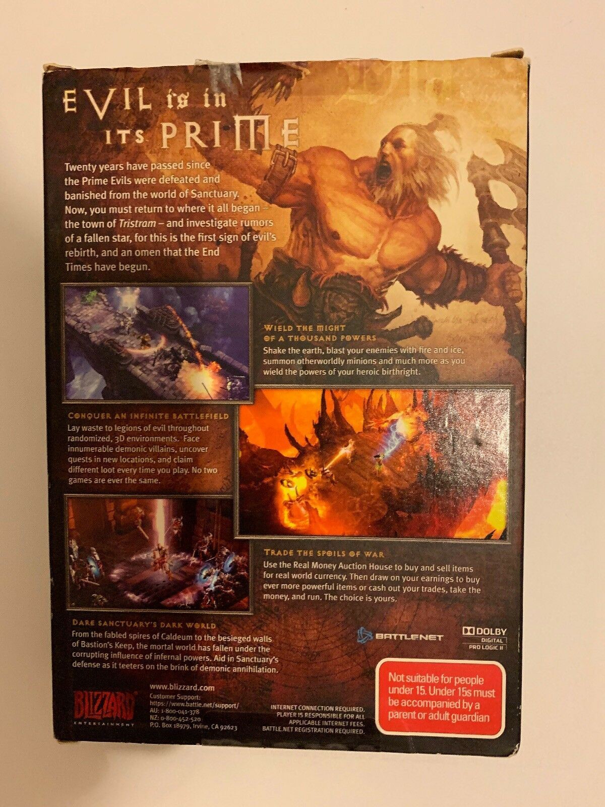 Diablo 3 Box, Manual And DVD - DOESN'T INCLUDE GAME REGISTRATION AND CODE