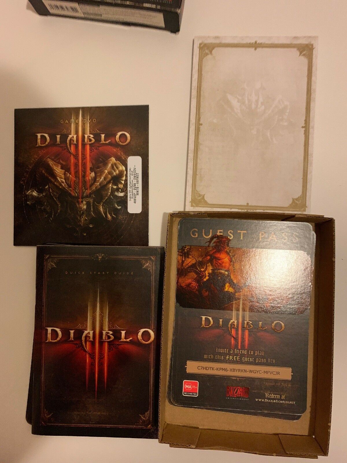 Diablo 3 Box, Manual And DVD - DOESN'T INCLUDE GAME REGISTRATION AND CODE