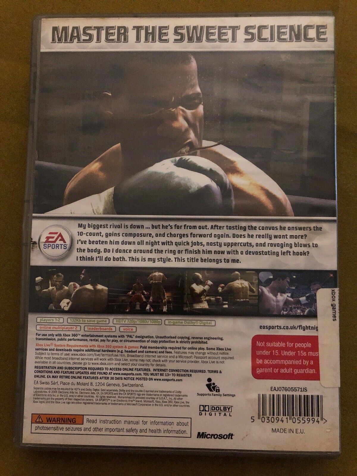 Fight Night Round 3 - Microsoft Xbox 360 PAL Boxing Game