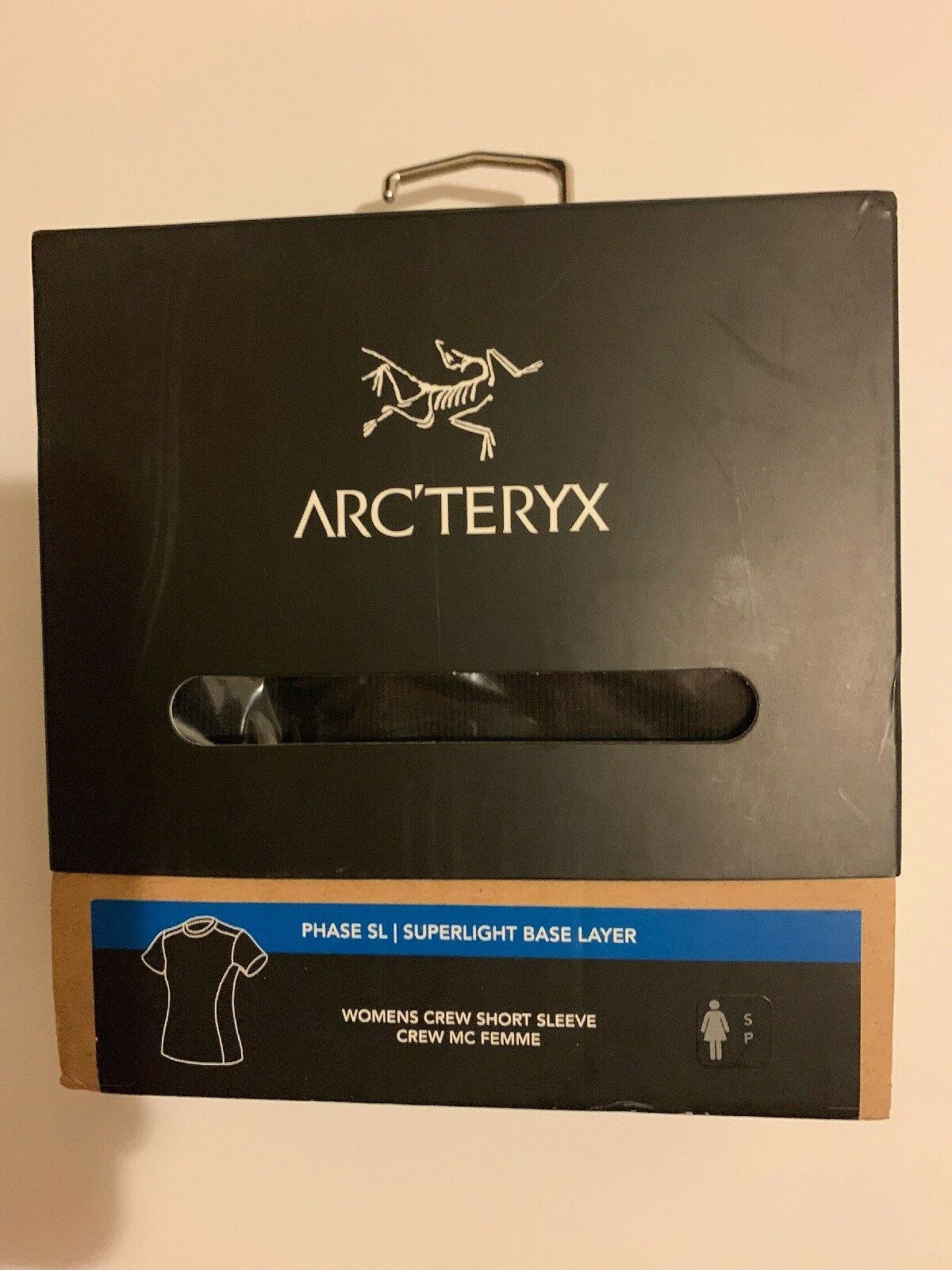 NEW Arc'teryx Women's Phase SL SuperLight Base Layer Short Sleeve Crew Black