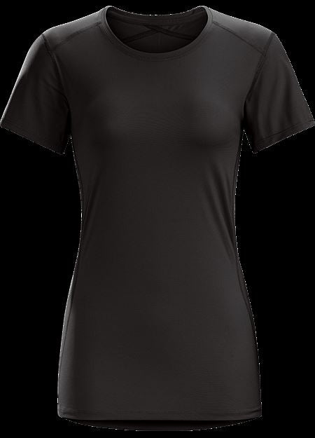 NEW Arc'teryx Women's Phase SL SuperLight Base Layer Short Sleeve Crew Black