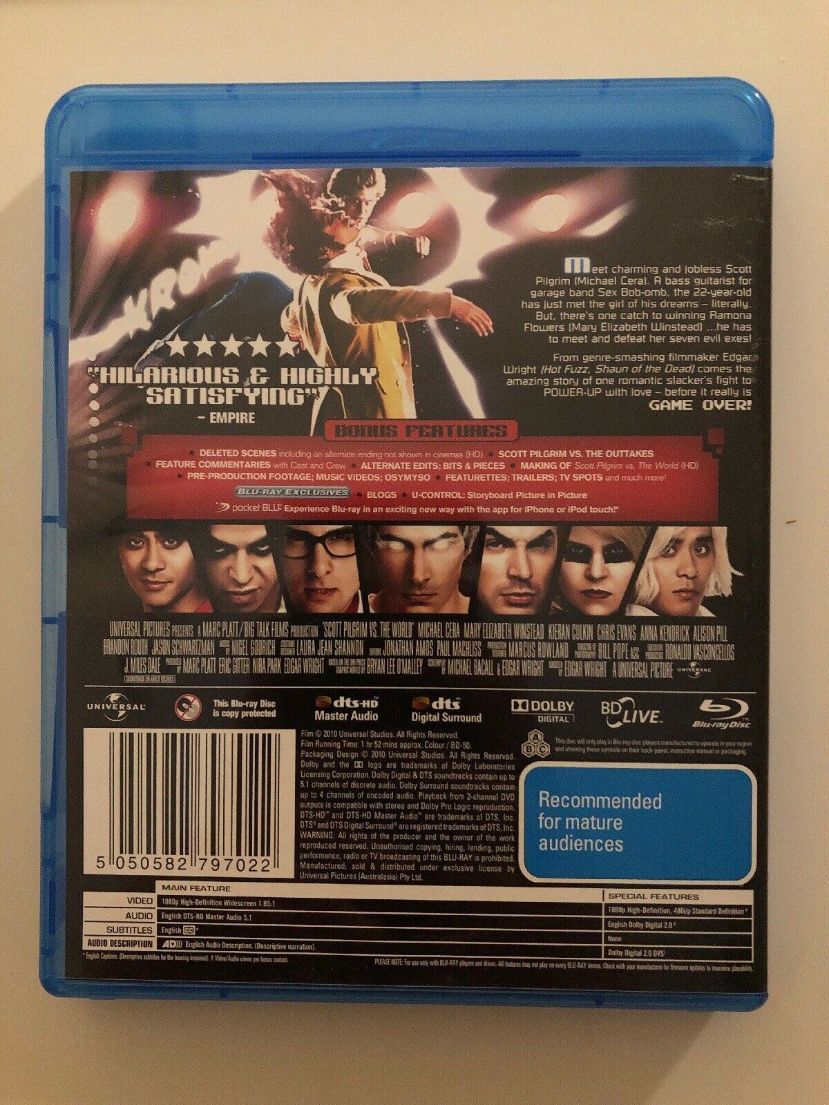 Scott Pilgrim Vs The World (Blu-ray, 2010)