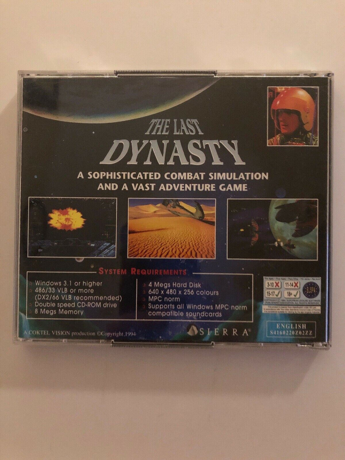 *RARE* The Last Dynasty 1994 PC Sierra Retro Space Combat Action Game CD-ROM