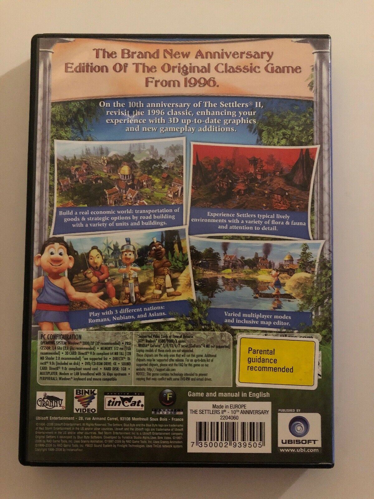 The Settlers II 2 10th Anniversary PC Game Windows XP Vista 7 8 10 Strategy Game