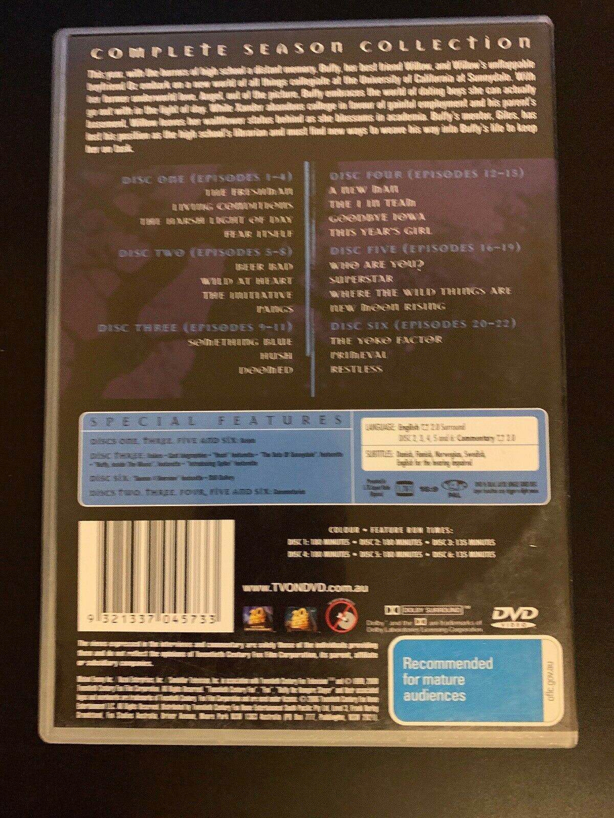 Buffy The Vampire Slayer : Season 4 (DVD, 2006, 6-Disc Set) Collectors Edition