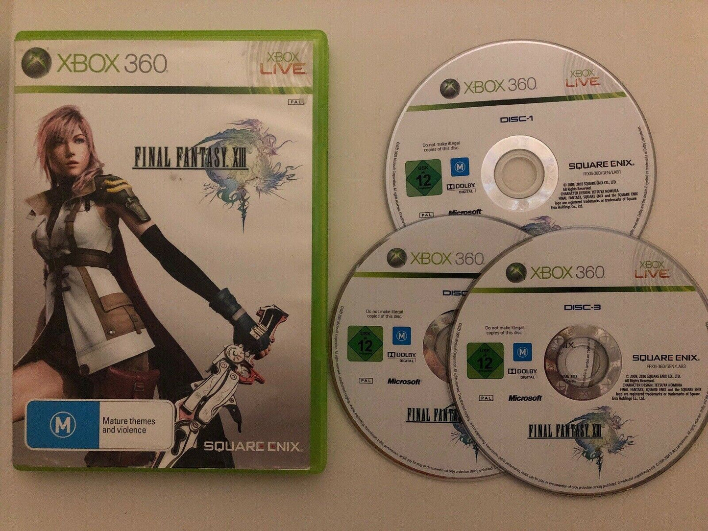 Final Fantasy XIII 13 (Microsoft Xbox 360, 2009) Square RPG PAL Game
