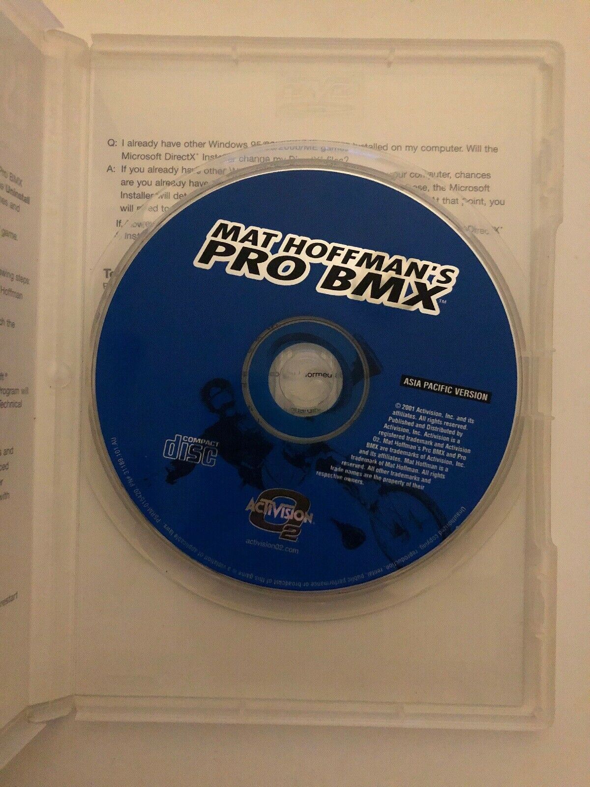 Mat Hoffman's Pro BMX - PC CD-ROM Windows Game