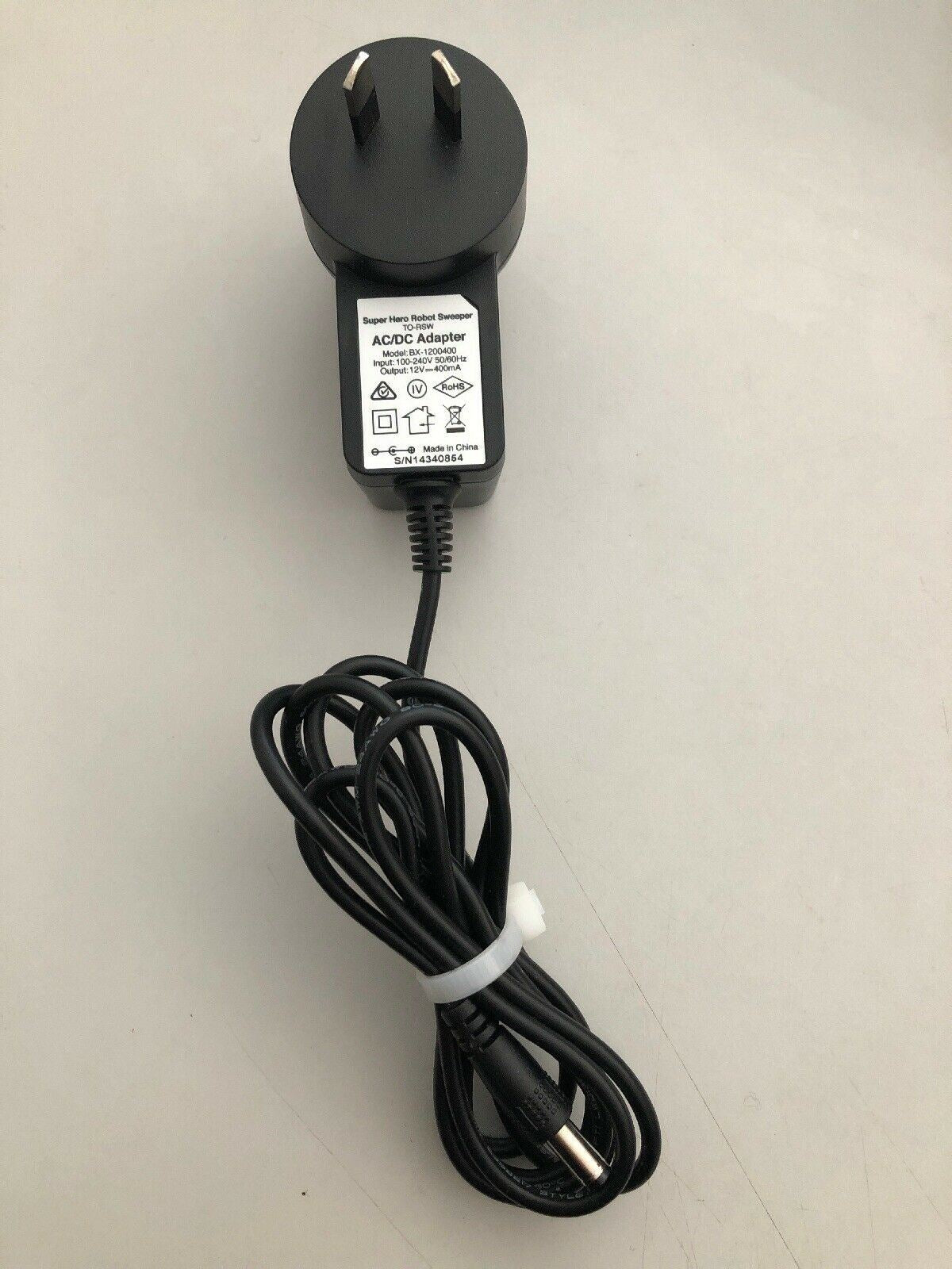 Genuine Super Hero Robot Sweeper TO-RSW AC Adapter BX-1200400 12V 400mA