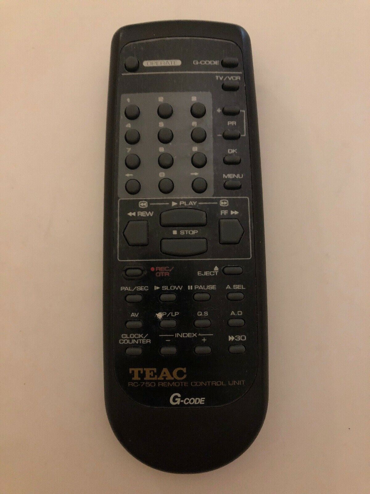 Genuine Teac RC-750 Remote Control For VCR