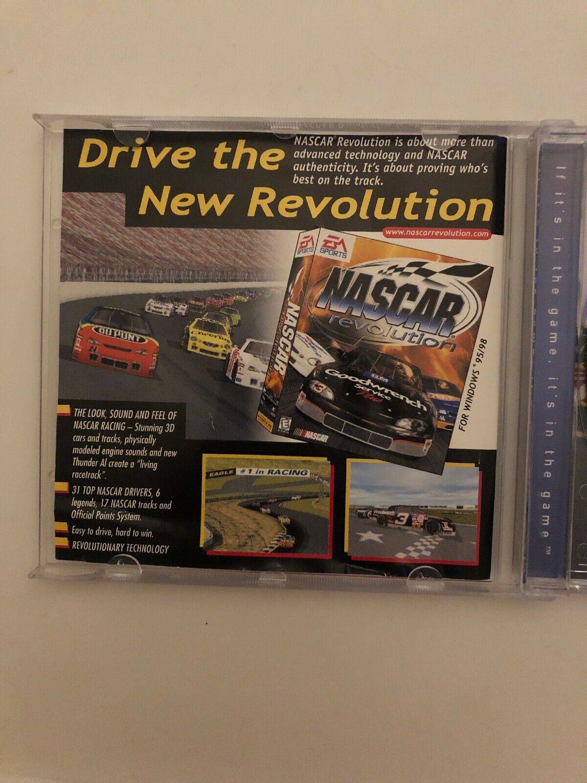 NASCAR Road Racing PC 1999 EA CD-ROM Classic Vintage Racing Game