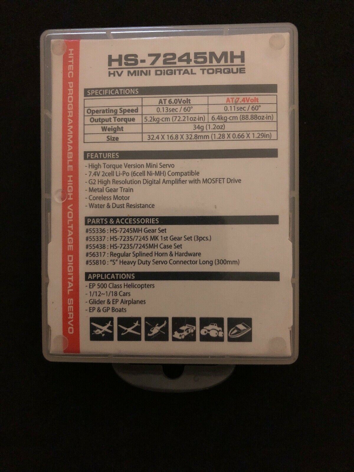 NEW Hitec HS-7245MH Mini Servo Digital Torque