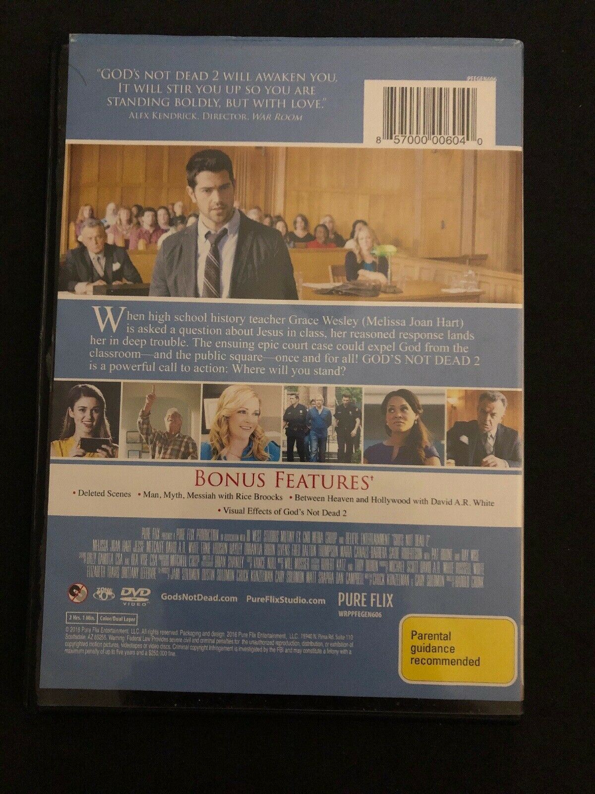 God's Not Dead 2 (DVD, 2016) Melissa Joan Hart, Jesse Metcalfe, David A.R. White
