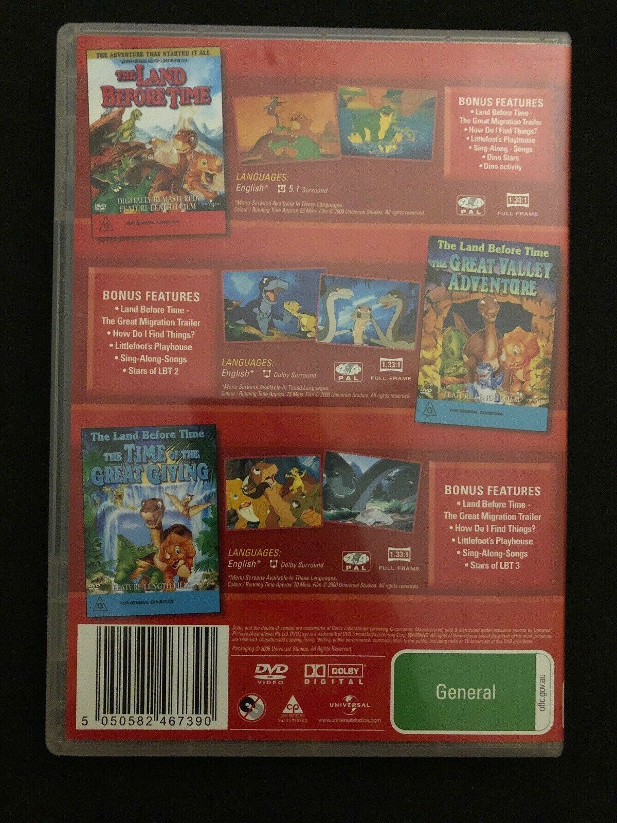 The Land Before Time 1,2,3 / Great Valley Adventure / Time of the Great Giving