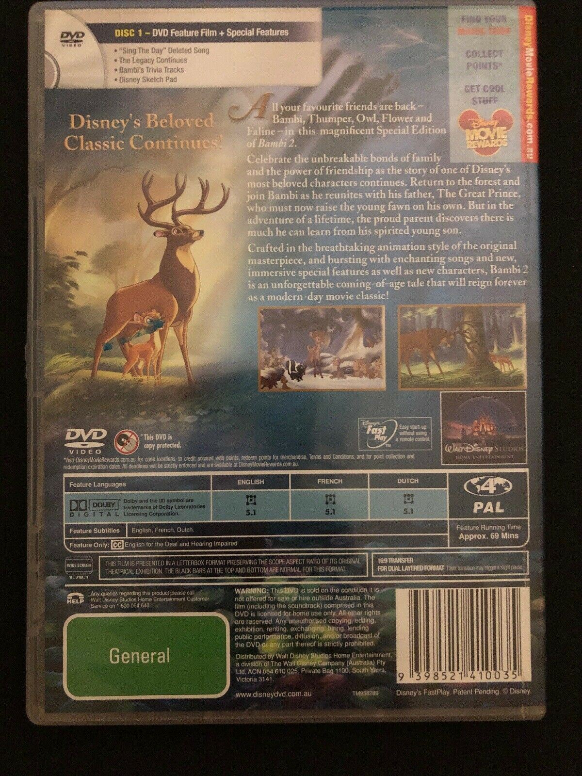 Bambi II - The Great Prince of the Forest (DVD, 2011) Special Edition Disney
