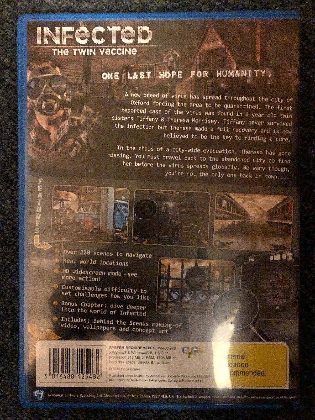 Infected The Twin Vaccine - PC CD-ROM Windows Hidden Object Game