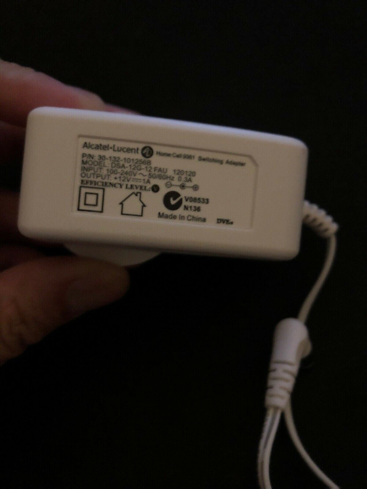 Alcatel Lucent DSA-12G-12 FAU 120120 P/N: 30-132-101256B 12V 1A