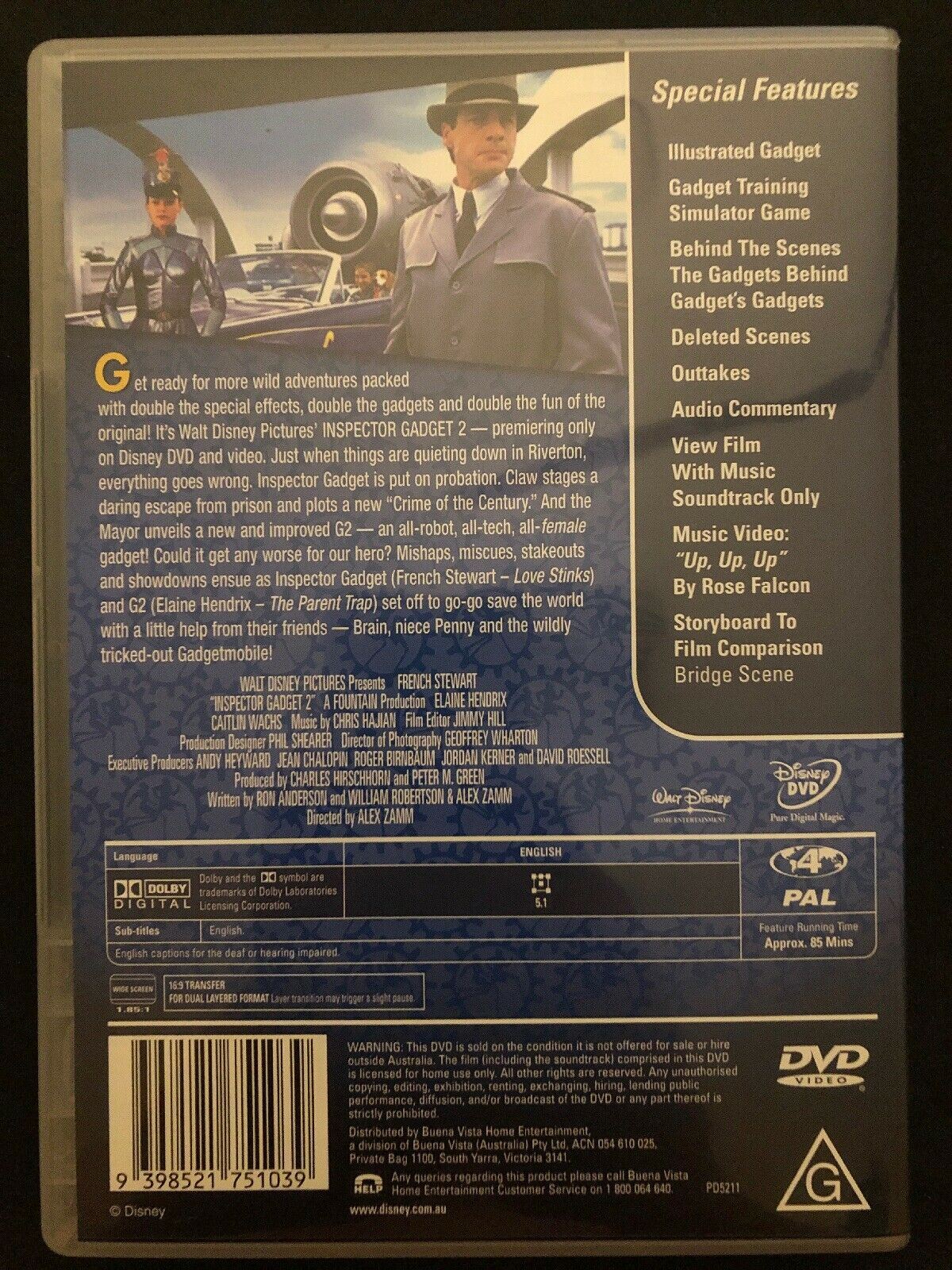 Inspector Gadget 2 (DVD, 2003) Disney Film