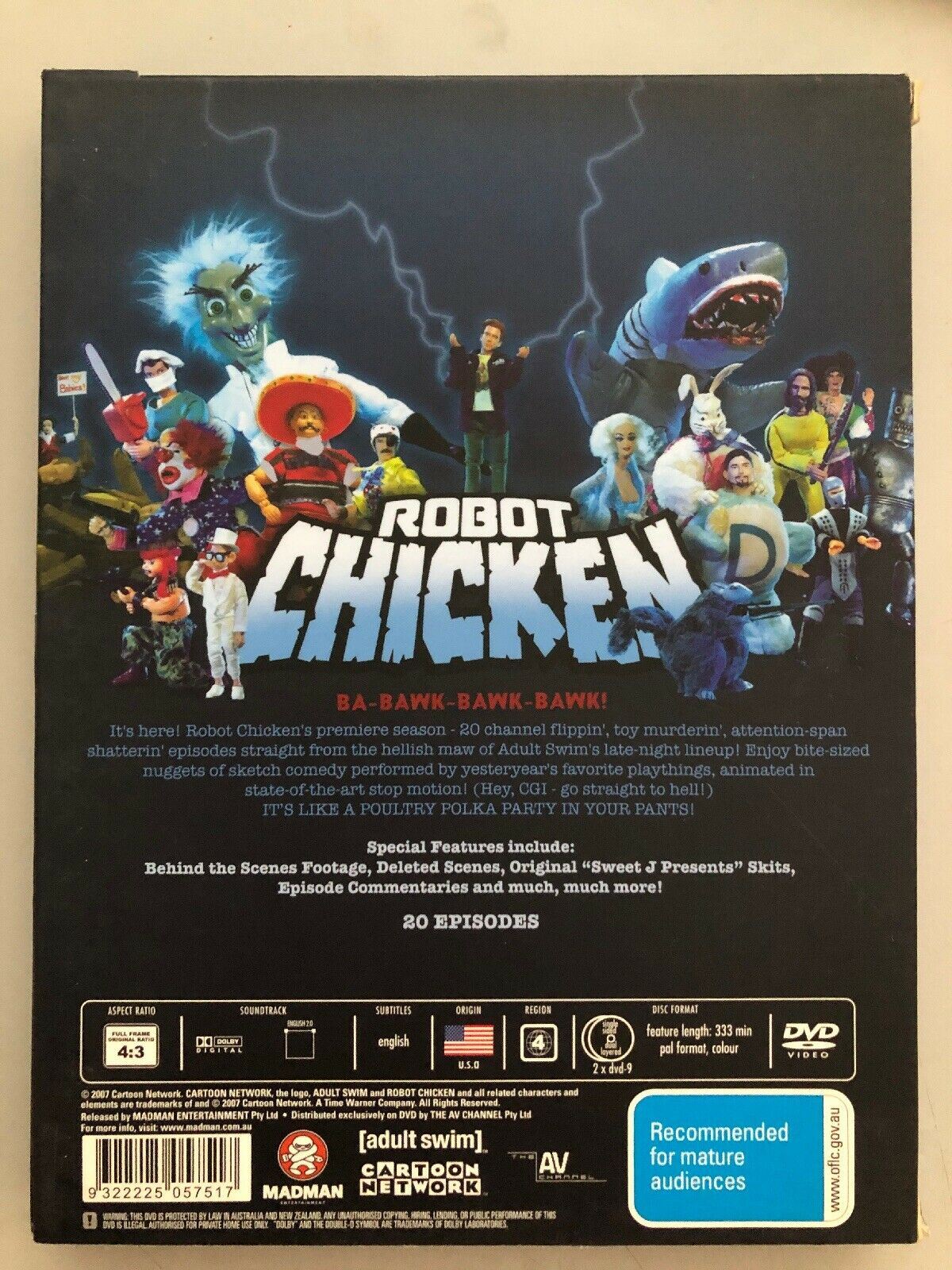 Robot Chicken : Season 1 (DVD, 2007, 2-Disc Set) Region 4