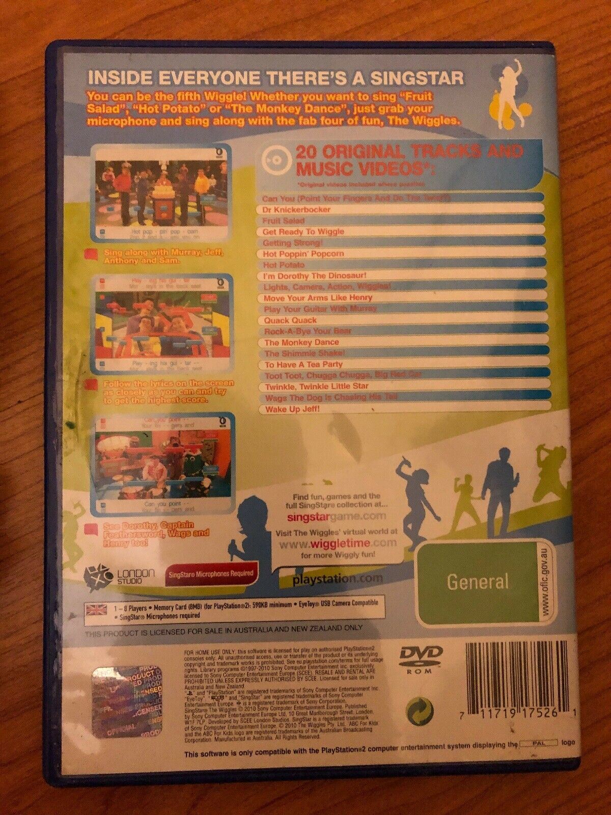 THE WIGGLES SingStar Karaoke  - Sony PS2  With 2x Genuine Microphones USB