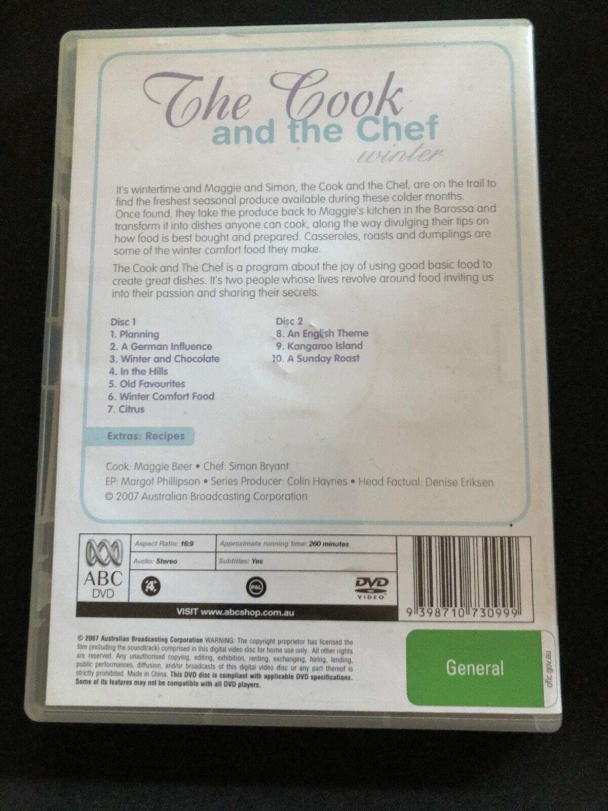 The Cook and The Chef - Winter (DVD, 2007, 2-Disc Set) Maggie Beer Cooking