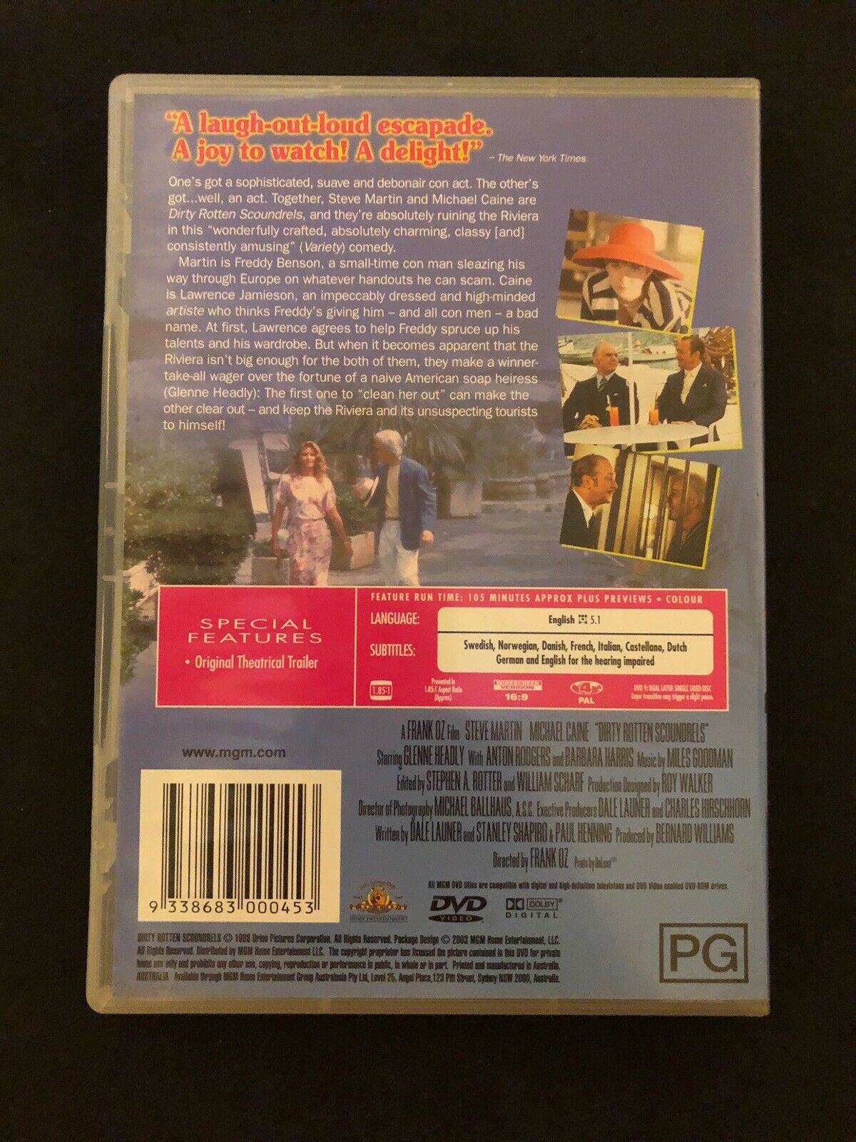 Dirty Rotten Scoundrels (DVD, 1988) Steve Martin, Michael Caine. Region 4