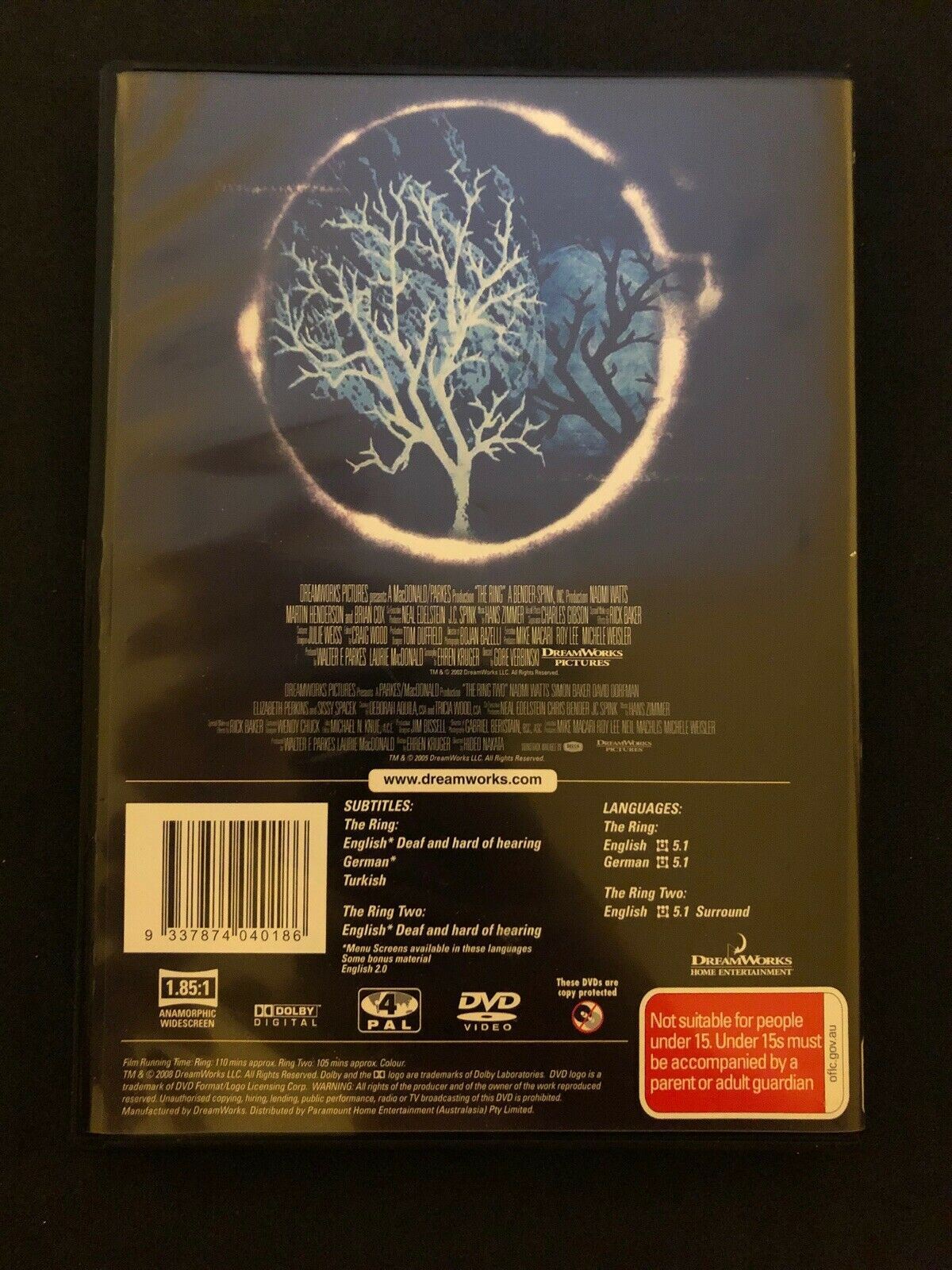 The Ring / Ring Two (DVD) - 2 Movies - Naomi Watts Region 4