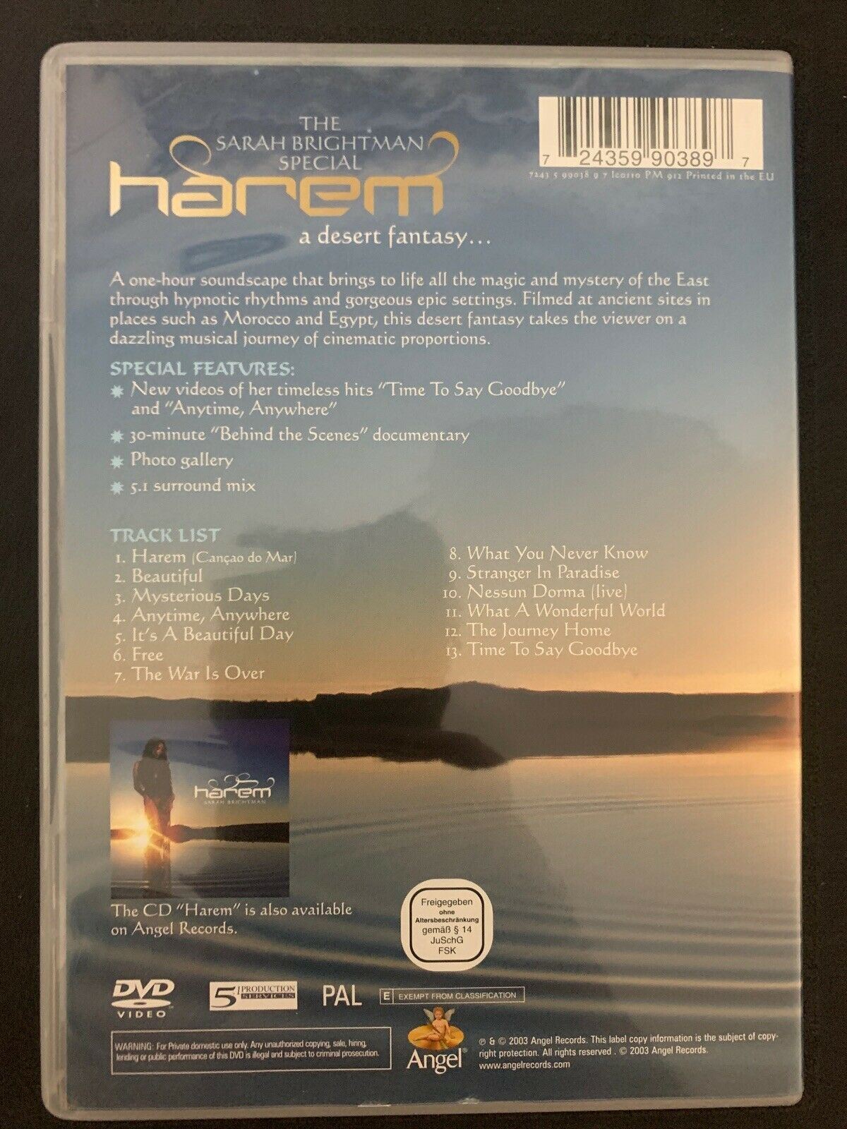 Sarah Brightman "HAREM: A DESERT FANTASY" DVD