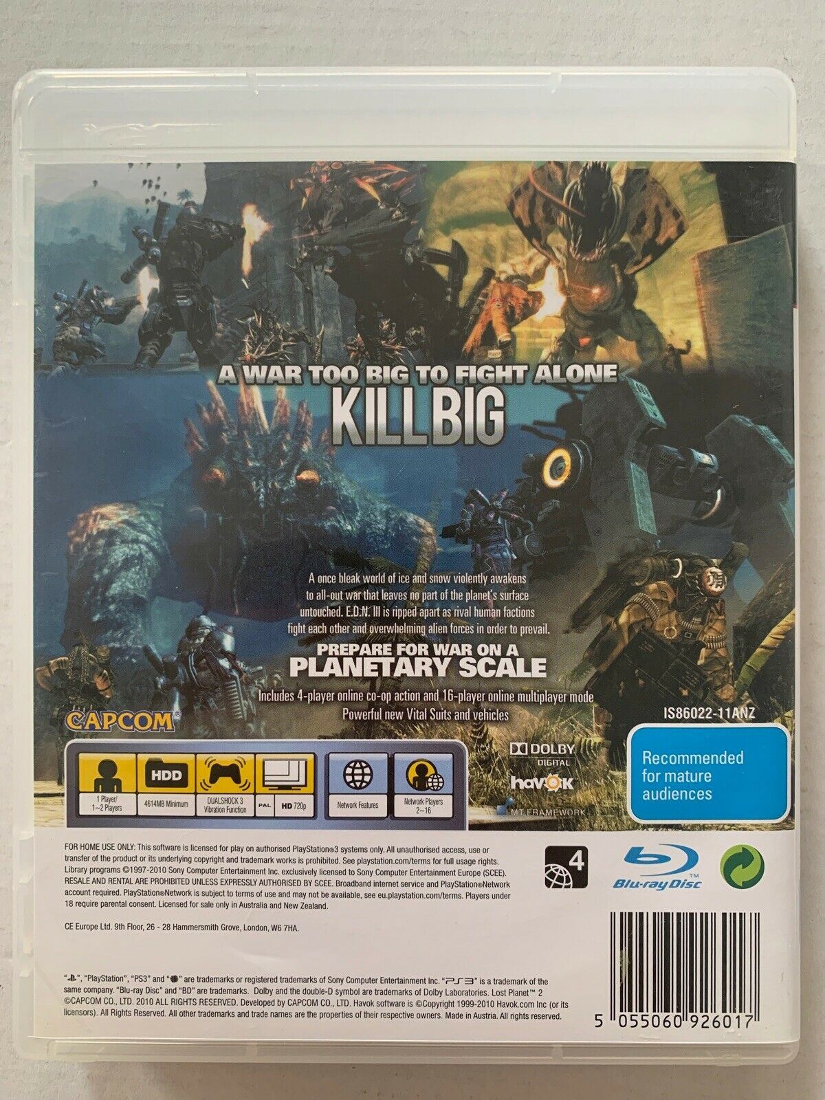 Lost Planet 2 PS3 - Sony PlayStation 3 Capcom Action Adventure Game