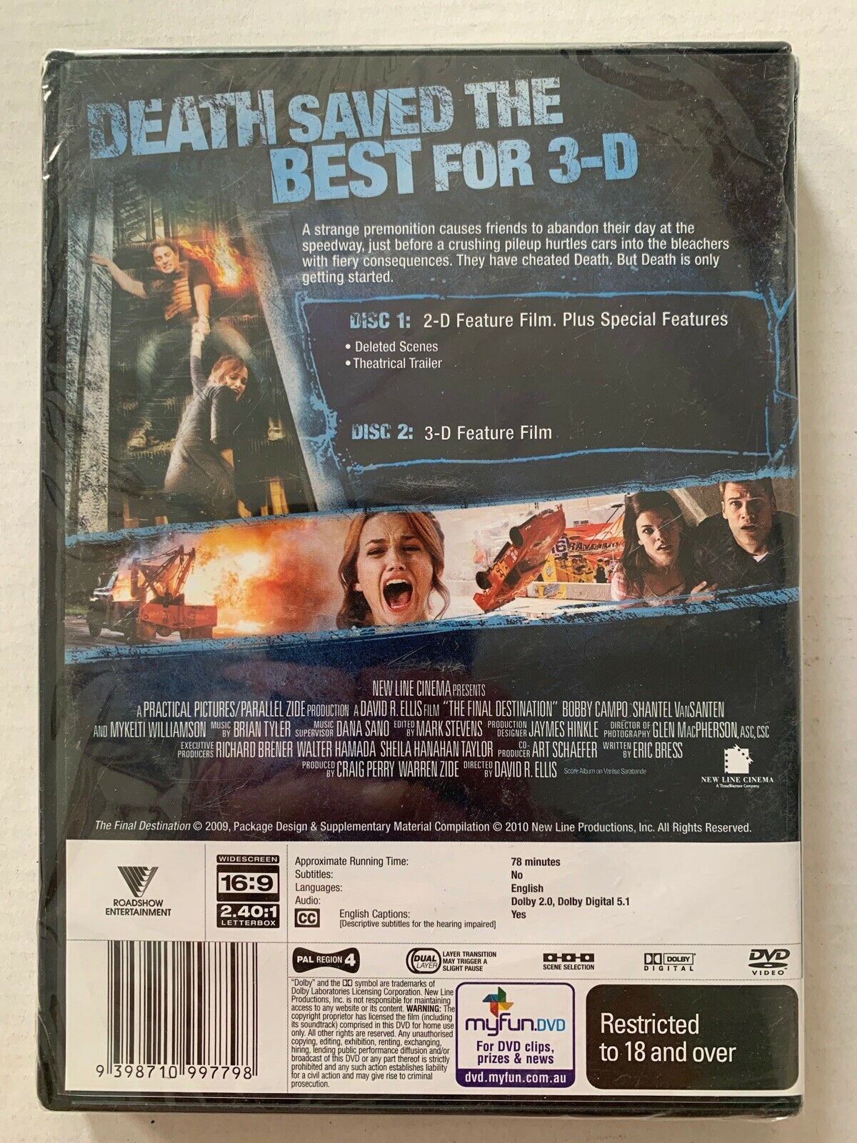 *New Sealed* The Final Destination in 3D (2D and 3D) - With 3D Glasses - DVD