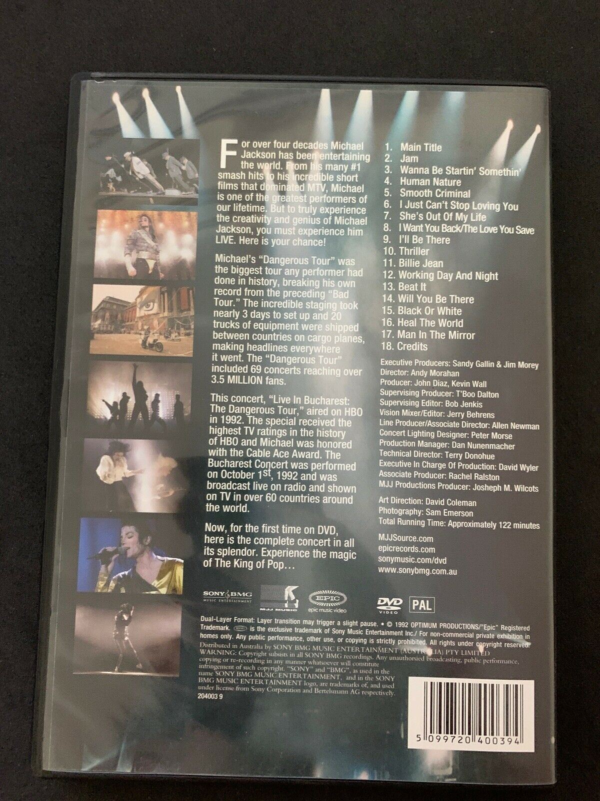 Michael Jackson - Live Concert in Bucharest: The Dangerous Tour (DVD, 1992)
