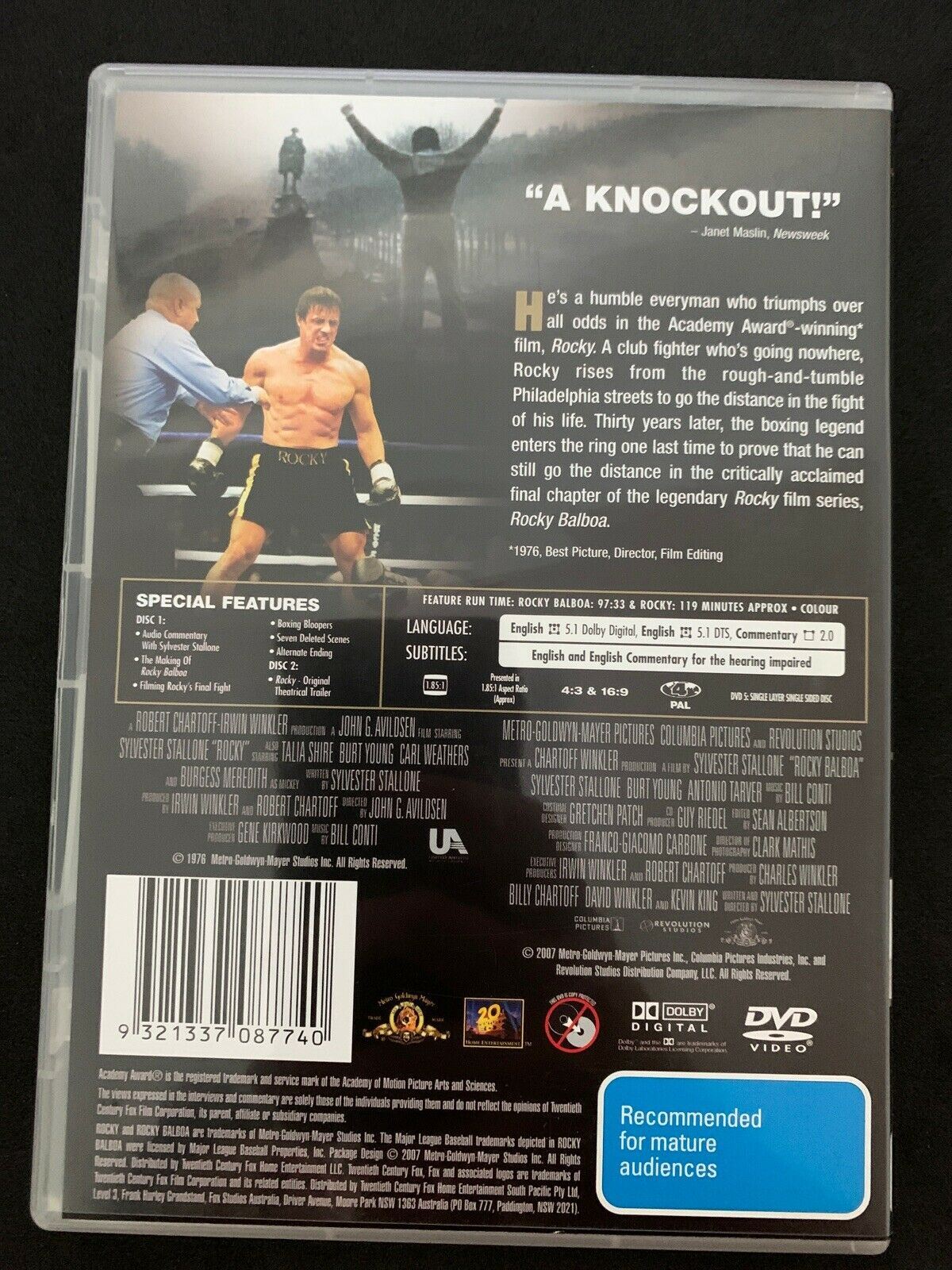 Rocky / Rocky Balboa 6 (DVD, 2007, 2-Disc Set) Sylvester Stallone