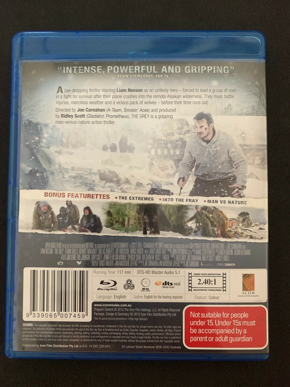 The Grey (Blu-ray, 2011) Liam Neeson, Dermot Mulroney