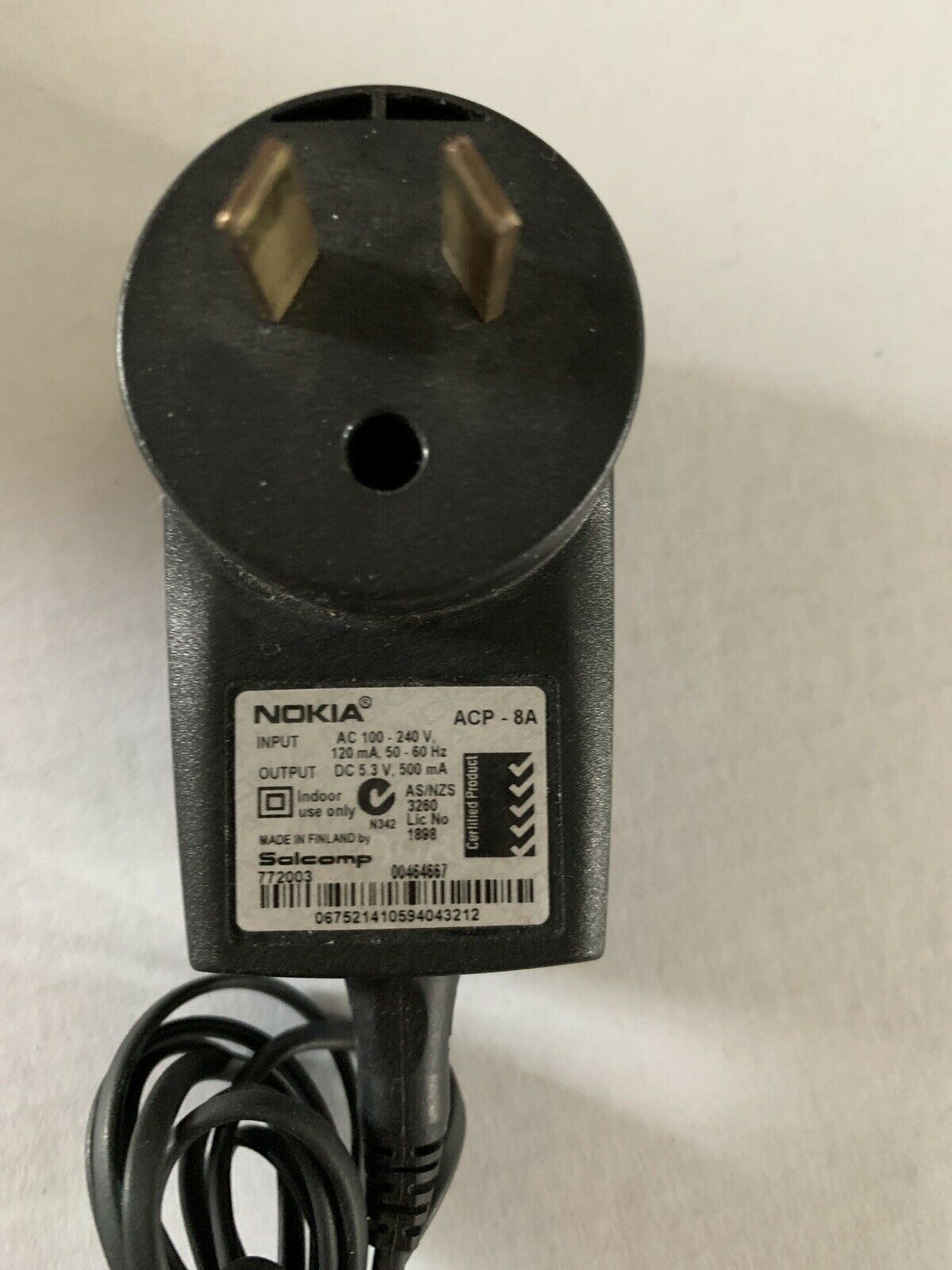 Nokia ACP-8A AC Adapter