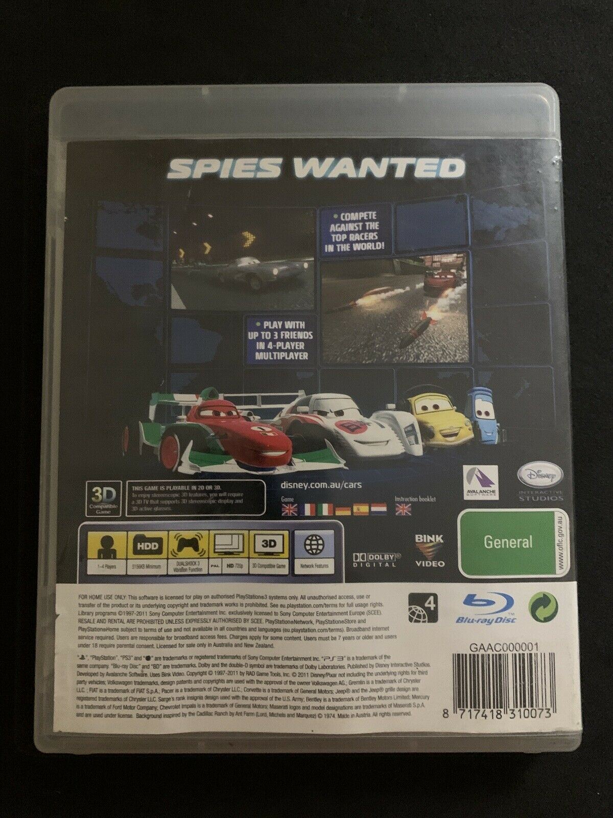 Disney Pixar Cars 2 - PS3 - Playstation 3