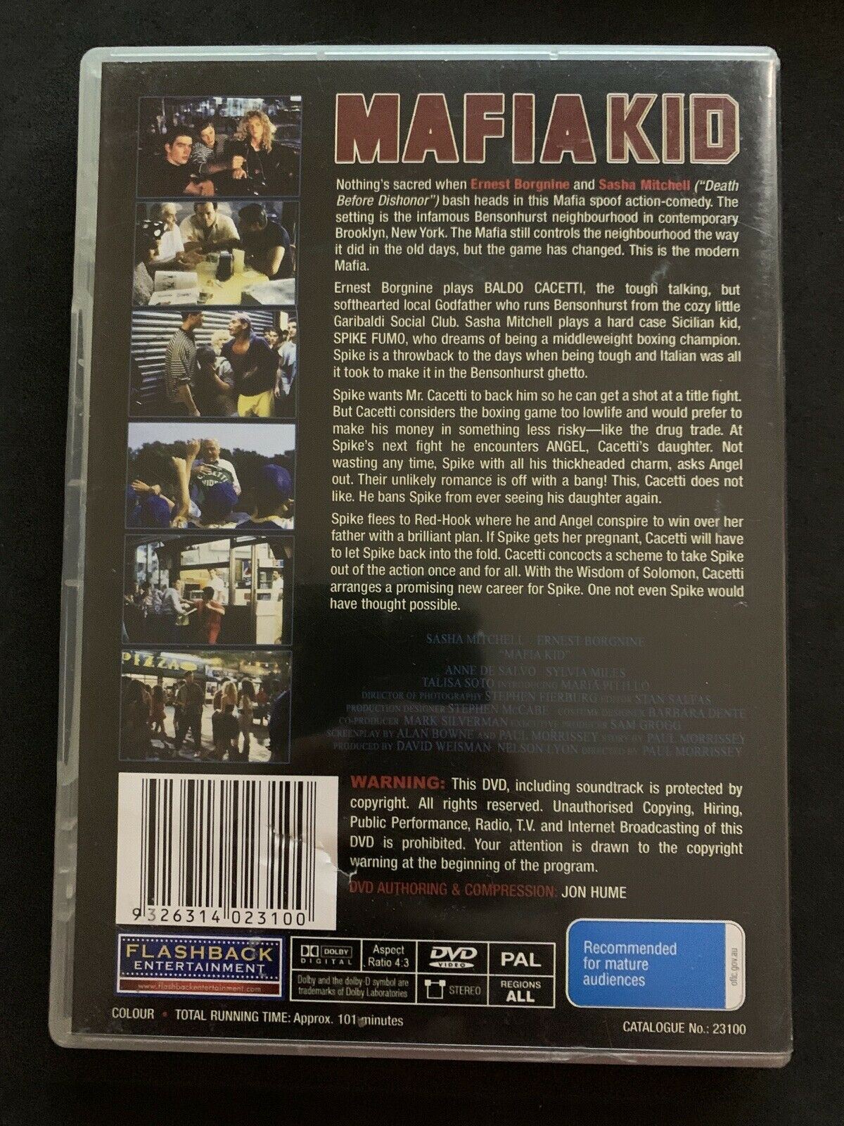 Mafia Kid (DVD, 1988) Ernest Borgnine, Sasha Mitchell. All Regions