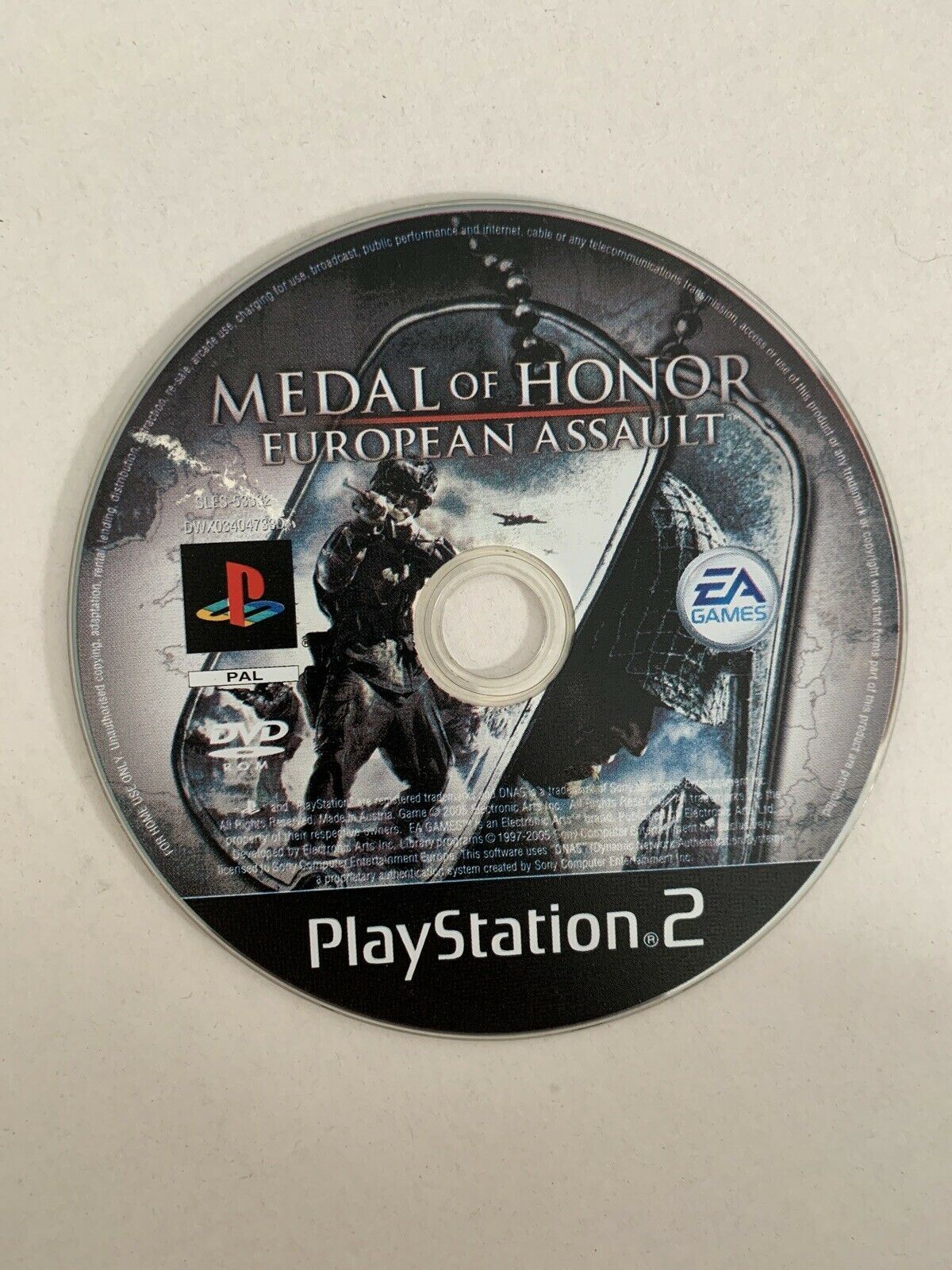Medal Of Honor: European Assault Sony PlayStation 2 Game with Manual (PAL)