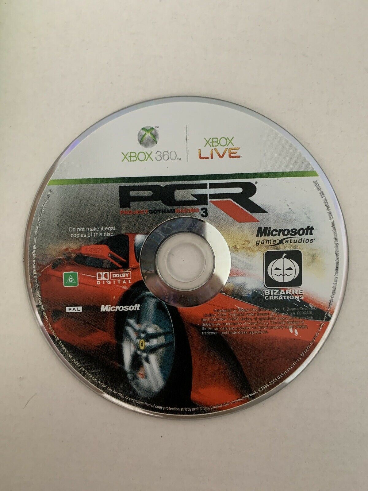 PGR Project Gotham Racing 3 - Microsoft Xbox 360 PAL Game with Manual